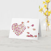 Vögel n Herzen Karte (Gelbe Blume)