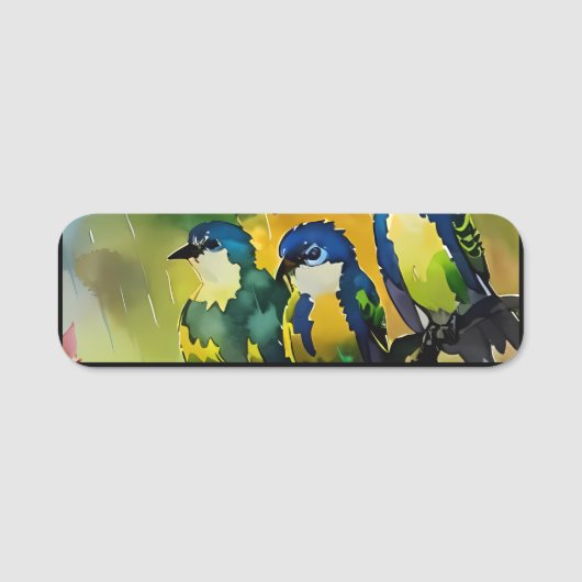 Vögel Namensschild (Vorderseite)
