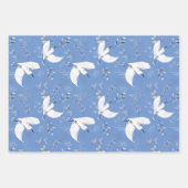 Vögel Natur Wasserfarben Art Illustration Muster Geschenkpapier Set (Vorderseite)