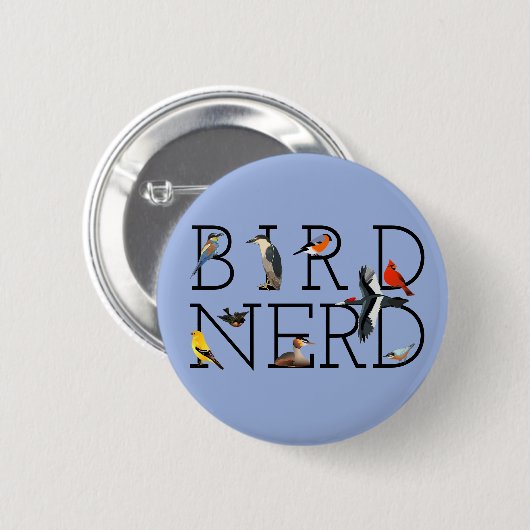 Vogel-Nerd Button (Vorne & Hinten)