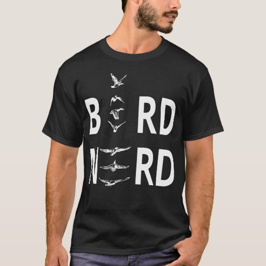Vogel-Nerd für Vogelbeobachter T-Shirt (Vorderseite)