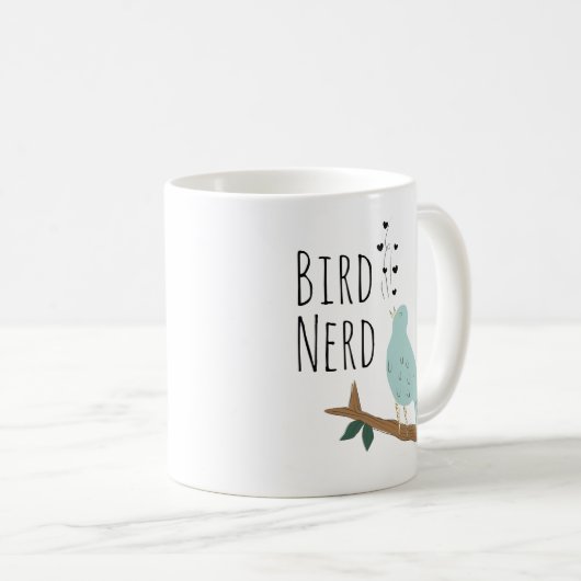 Vogel-Nerd-Kaffee-Tasse Kaffeetasse (VorderseiteRechts)