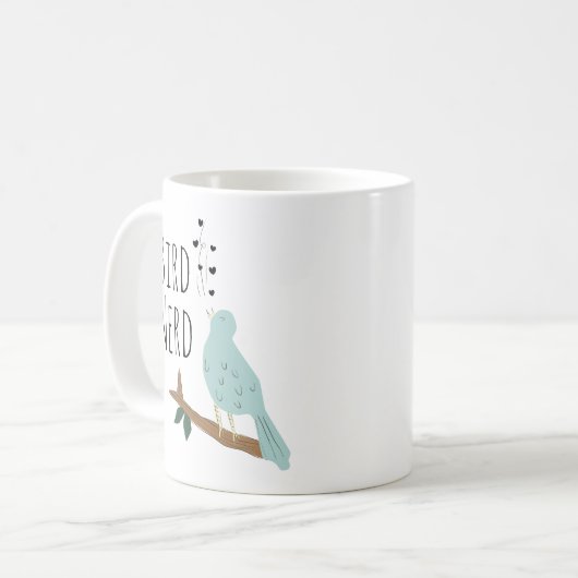 Vogel-Nerd-Kaffee-Tasse Kaffeetasse (Vorderseite Links)