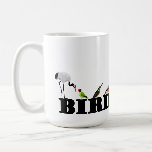 Vogel-Nerd Kaffeetasse (Links)