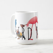 Vogel-Nerd-Morgen-Tasse Kaffeetasse (Vorderseite Links)