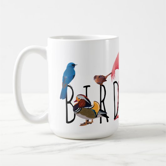Vogel-Nerd-Morgen-Tasse Kaffeetasse (Links)
