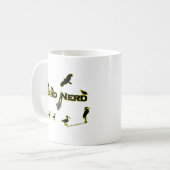 Vogel-Nerd-Silhouette Kaffeetasse (Vorderseite Links)