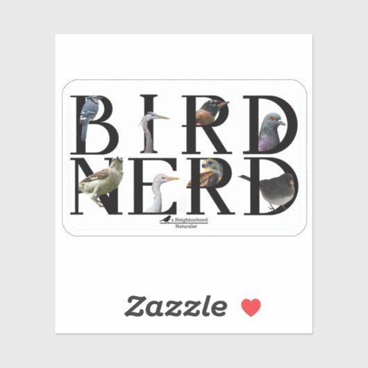 Vogel-Nerd - Verschiedene Arten Aufkleber (Blatt)