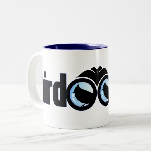 Vogel-Nerd Zweifarbige Tasse (Vorderseite Links)