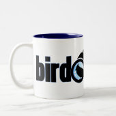 Vogel-Nerd Zweifarbige Tasse (Links)