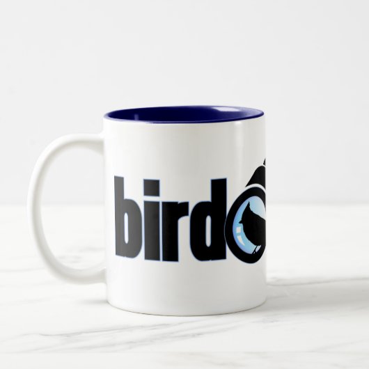 Vogel-Nerd Zweifarbige Tasse (Links)
