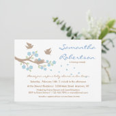 Vogel-Nest-Babyparty-Einladung Einladung (Stehend Vorderseite)