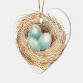 Vogel-Nest Keramikornament (Links)