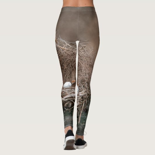 Vogel-Nest mit Ei Leggings (Rückseite)