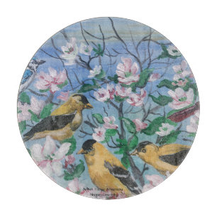Vögel Neue Kollektion Original Handgemalte Kunst Schneidebrett