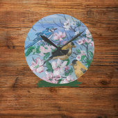 Vögel Neue Kollektion Originelle handgemalte Kunst Runde Wanduhr