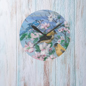 Vögel Neue Kollektion Originelle handgemalte Kunst Runde Wanduhr