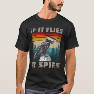 Vögel nicht echte Merch Bird Meme CCTV, wenn es fl T-Shirt