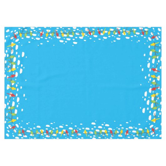 Vögel Niedlich farbenfrohe Frühjahrskinder zum Geb Tischdecke (Vorderseite (Horizontal))