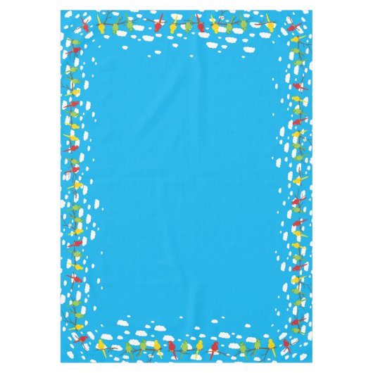 Vögel Niedlich farbenfrohe Frühjahrskinder zum Geb Tischdecke (Vorderseite)