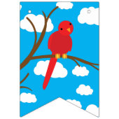 Vögel Niedlich farbenfrohe Frühjahrskinder zum Geb Wimpelkette (Erste Fahne)