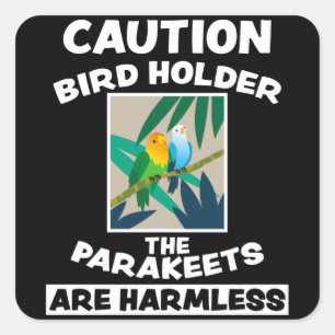 Vögel Niedliches Exotic Animal Design Vögel Freu Quadratischer Aufkleber