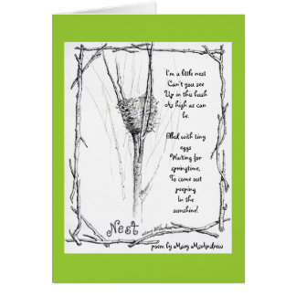 Vögel nisten in der Winterskizze in der Tinte mit