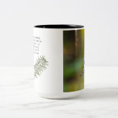 Vögel, Nuthatch, zweiseitig, Zweifarbige Tasse (Mittel)