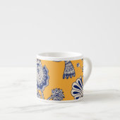 Vögel Paisley Blume Vintages Muster Espressotasse (Vorderseite Rechts)
