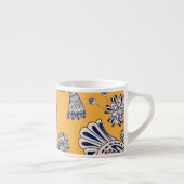 Vögel Paisley Blume Vintages Muster Espressotasse (Rechts)
