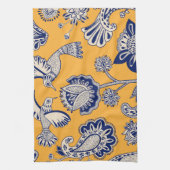 Vögel Paisley Blume Vintages Muster Geschirrtuch (Vertikal)