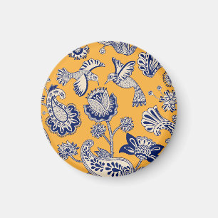 Vögel Paisley Blume Vintages Muster Magnet