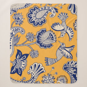 Vögel Paisley Blume Vintages Muster Sherpadecke