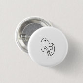 Vogel, Papagei, Kreisch-Thema Button (Vorne & Hinten)