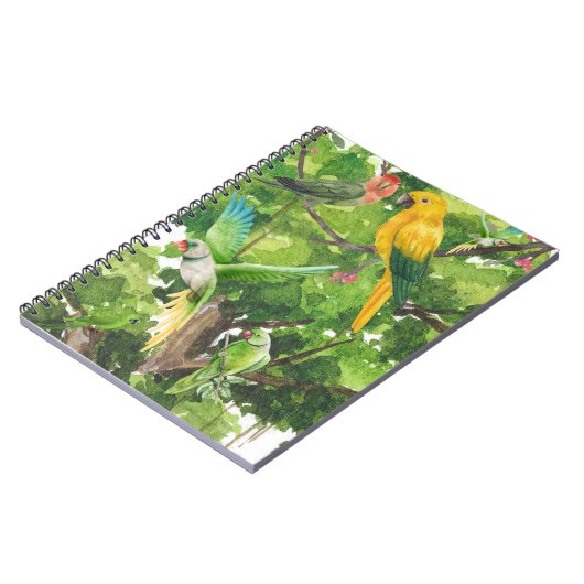 Vögel, Papageien Notizblock (Linke Seite)