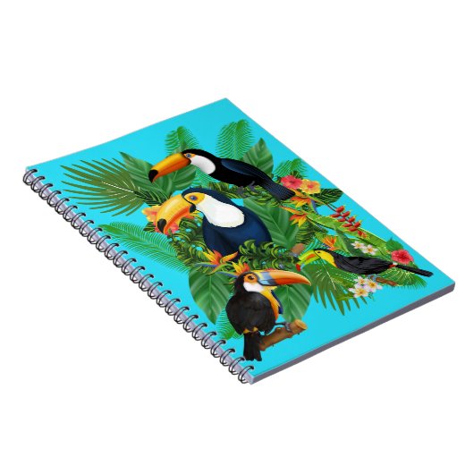 Vögel, Papageien Notizblock (Rechte Seite)