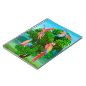 Vögel, Papageien Notizblock (Linke Seite)