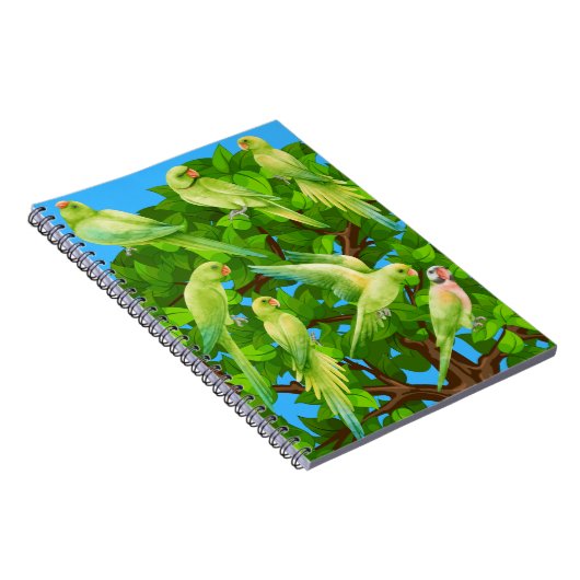 Vögel, Papageien Notizblock (Rechte Seite)