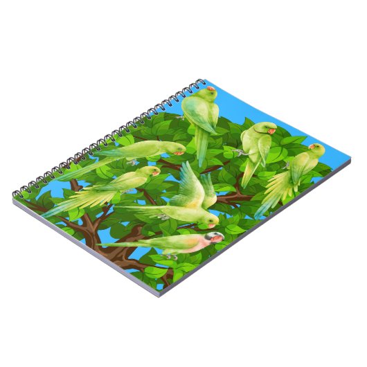 Vögel, Papageien Notizblock (Linke Seite)