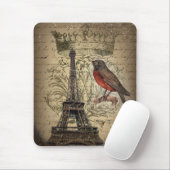 Vogel-Paris-Eiffelturm der Jubiläumkrone Mousepad (Mit Mouse)