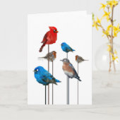 Vogel-Party-Gruß-Karte Karte (Gelbe Blume)