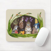 Vogel-Party mit Eichhörnchenmaus Mousepad (Mit Mouse)