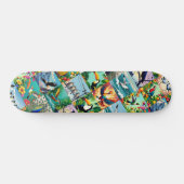 Vögel Patchwork-Muster Skateboard (Horizontal)
