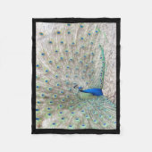 Vogel-Pfau-Tiertier-Fleece-Decke Fleecedecke (Vorderseite)