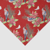 Vögel, Poinsettien, Farbe für den Spruce Seidenpapier (Detail)