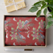 Vögel, Poinsettien, Farbe für den Spruce Seidenpapier (Geschenk)