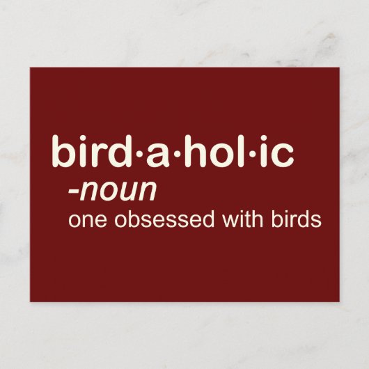 Vogel Postkarte (Vorderseite)