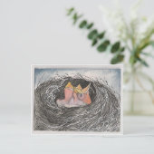 Vögel Postkarte (Stehend Vorderseite)