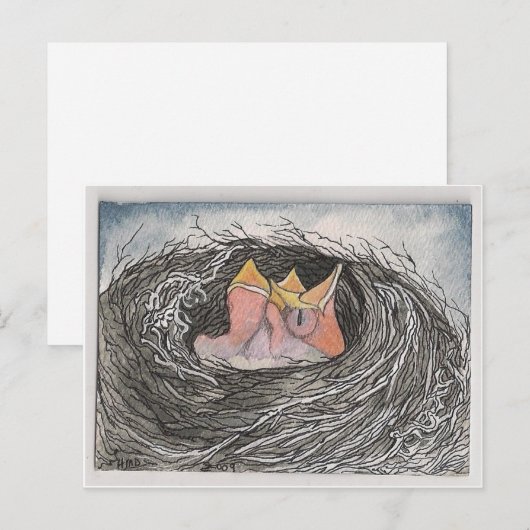 Vögel Postkarte (Vorne/Hinten)