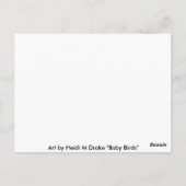 Vögel Postkarte (Rückseite)